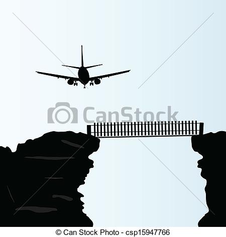 Person Falling Off Cliff Clipart Bridge On The Cliff Vector