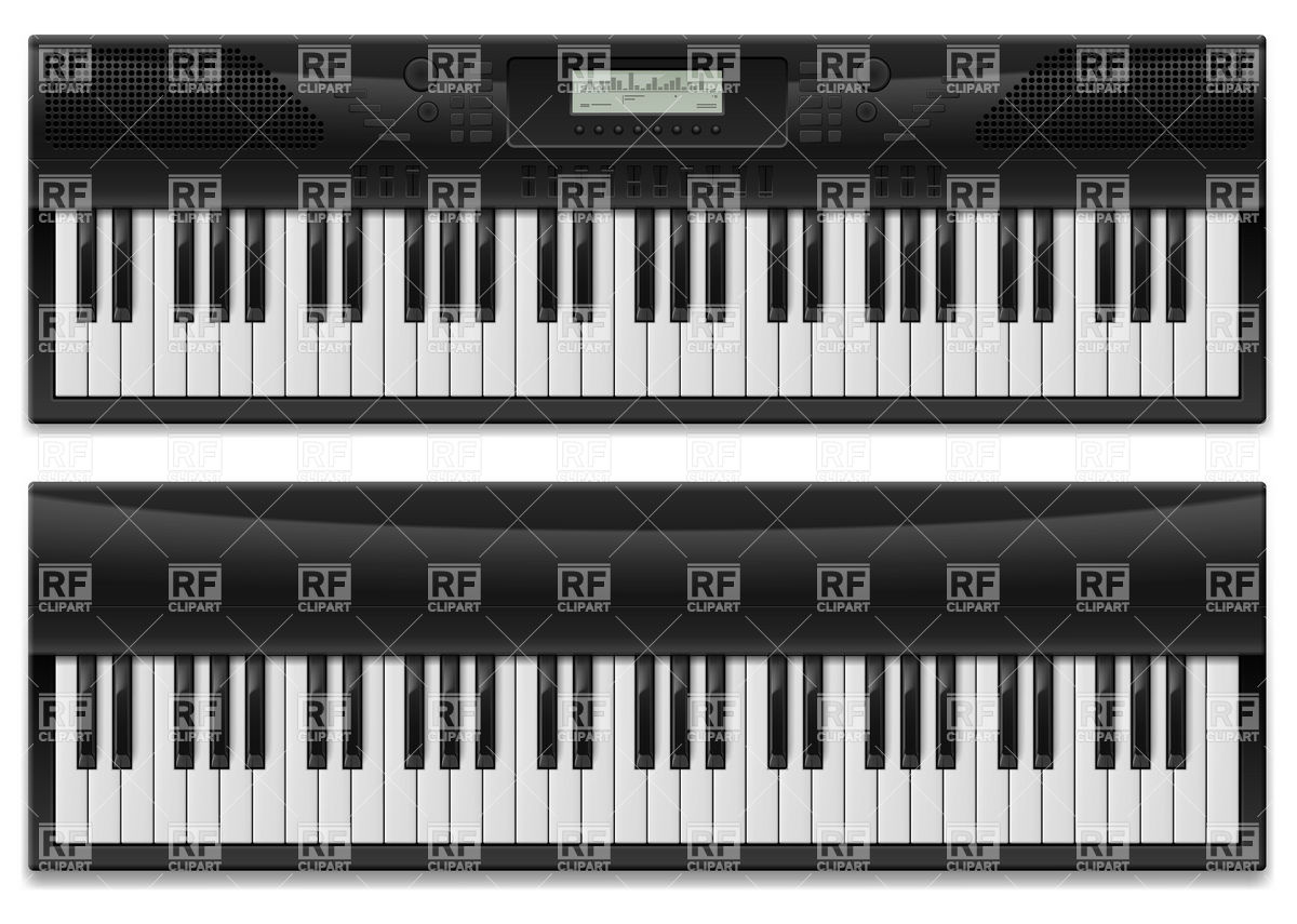Piano Keys   Synthesizer 6690 Download Royalty Free Vector Clipart