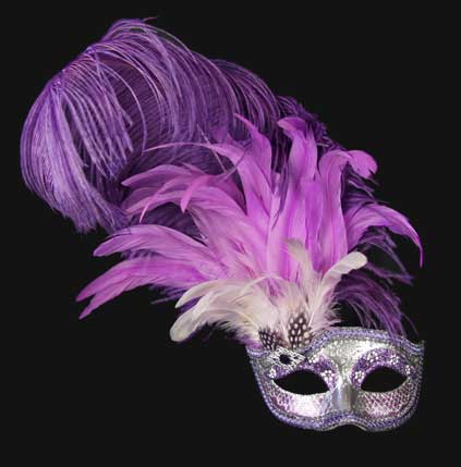 Purple And Silver Masquerade Masks Eye Mask Can Can Silver Purple