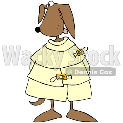 Royalty Free  Rf  Clipart Illustration Of A Crazy Canine In A Straight