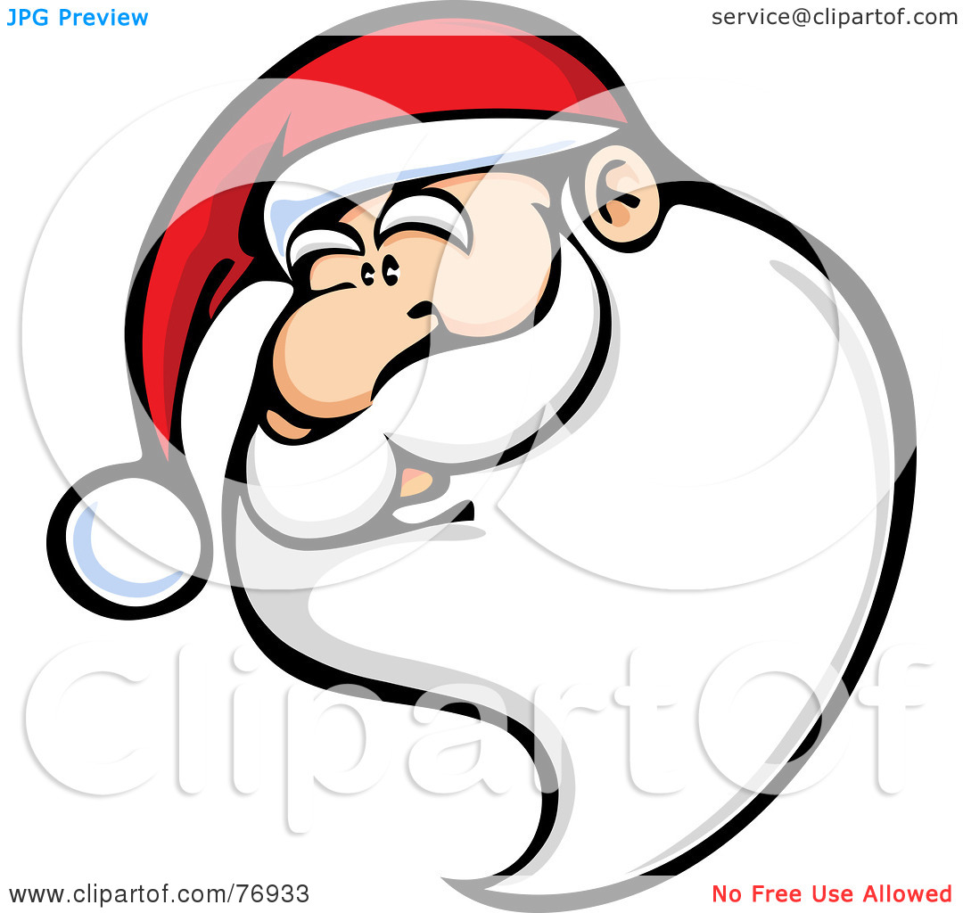 Royalty Free  Rf  Clipart Illustration Of Kris Kringle Wearing A Santa