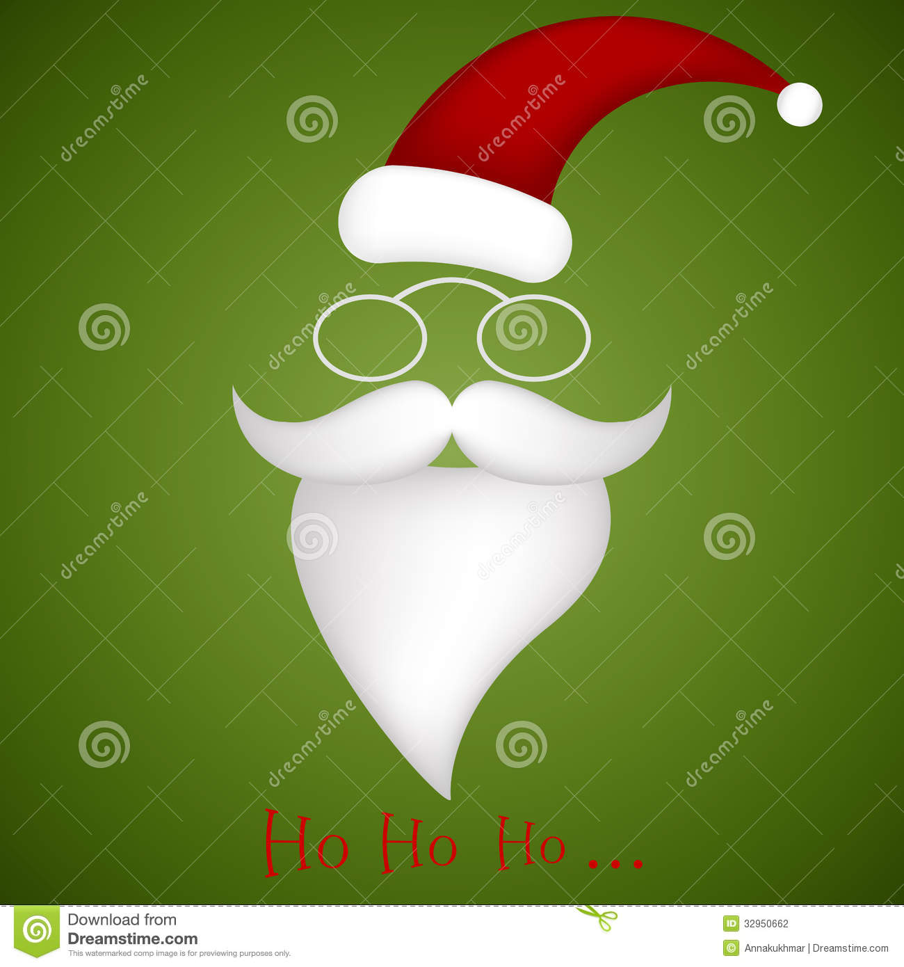 Santa Beard Clipart Illustration Of Santa Hat