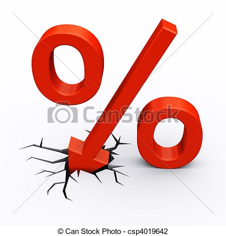 Stock Illustration   Discount Percent Hitting Floor   Stock