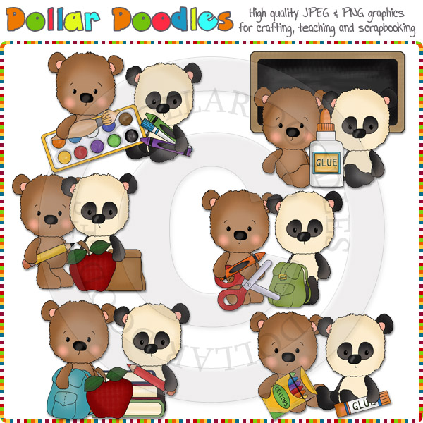 Bear Buddies Go To School Clip Art Download     2 00