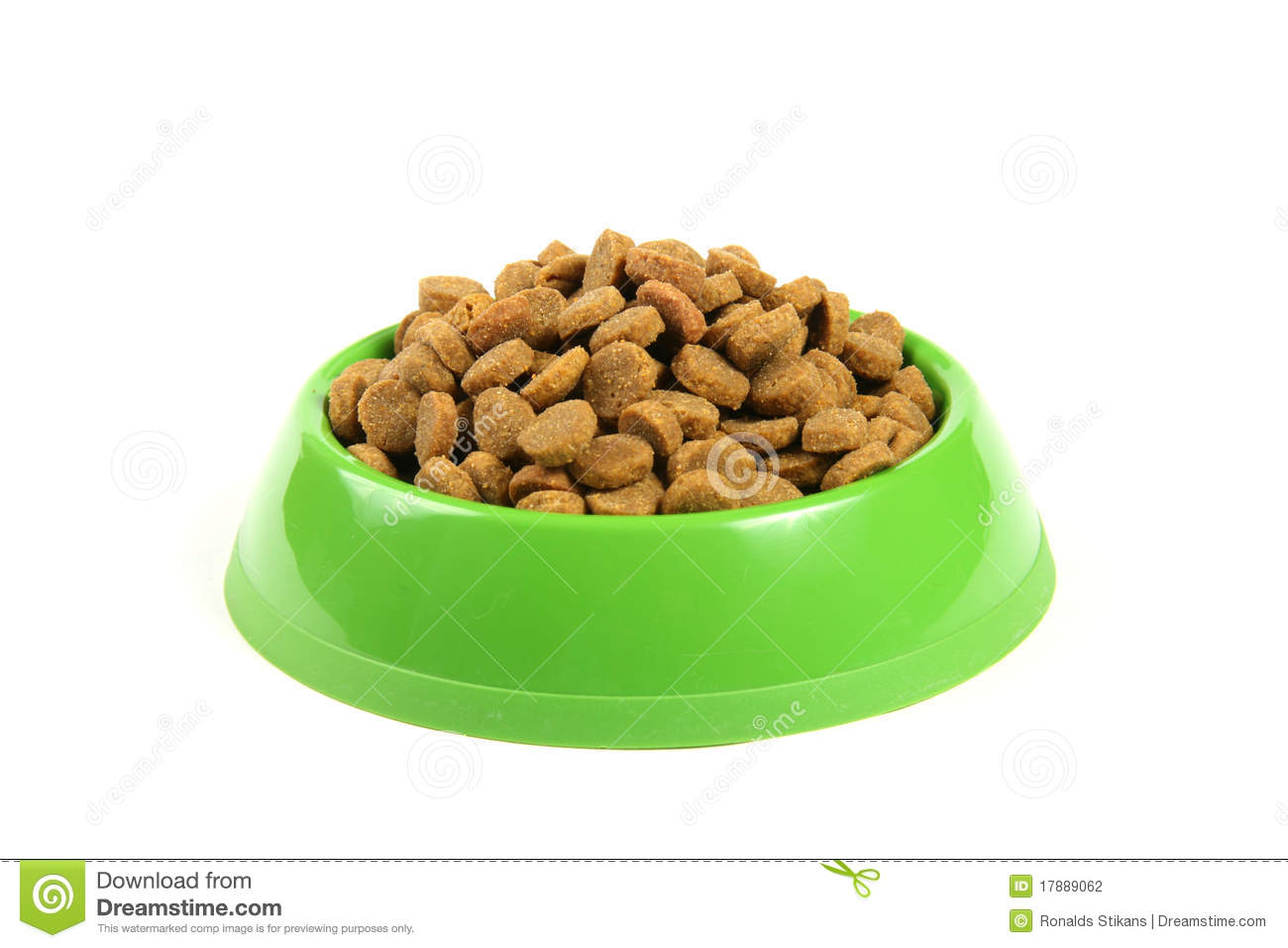 Bowl Full Of Cat Food Stock Photography   Image  17889062