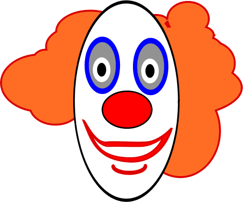 Clown Face    Cartoon Clowns Clown Face Png Html
