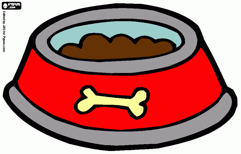 Dog Food Bowl Coloring Page Printable Dog Food Bowl