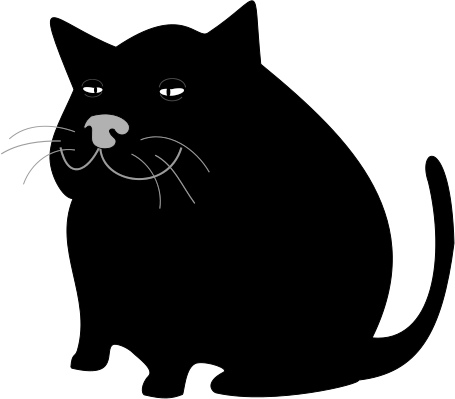 Fat Black Cat    Cartoon Animals Cat More Cats Fat Black Cat Png Html