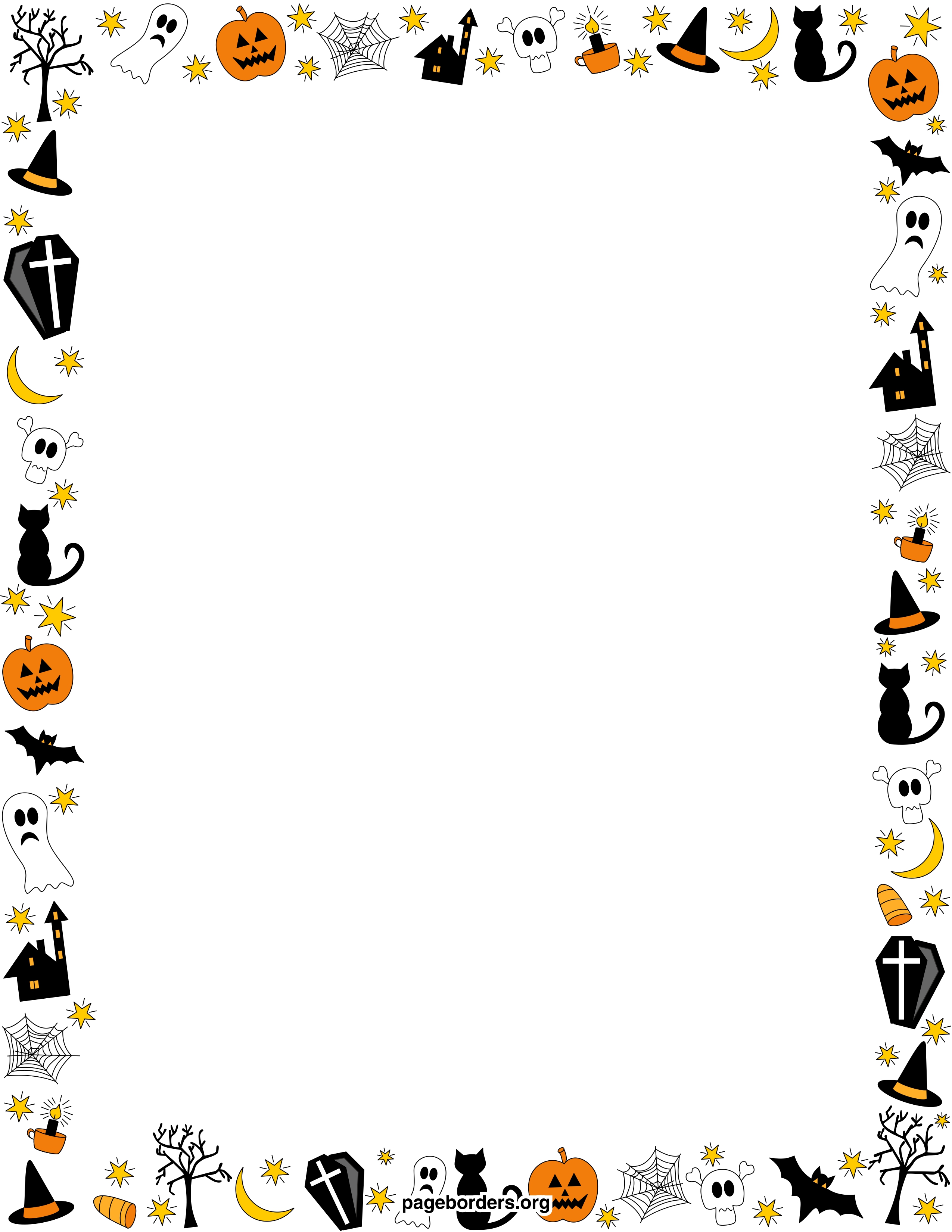Free Halloween Borders  Clip Art Page Borders And Vector Graphics