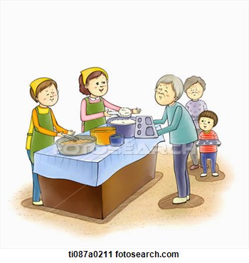 Giving Food To The Poor Clipart Clipart   Volunteer Giving The