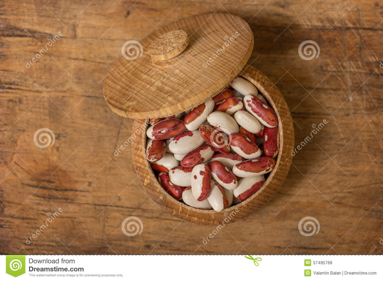 Kidney Beans On A Old Wooden Background  Rustic Arrangement