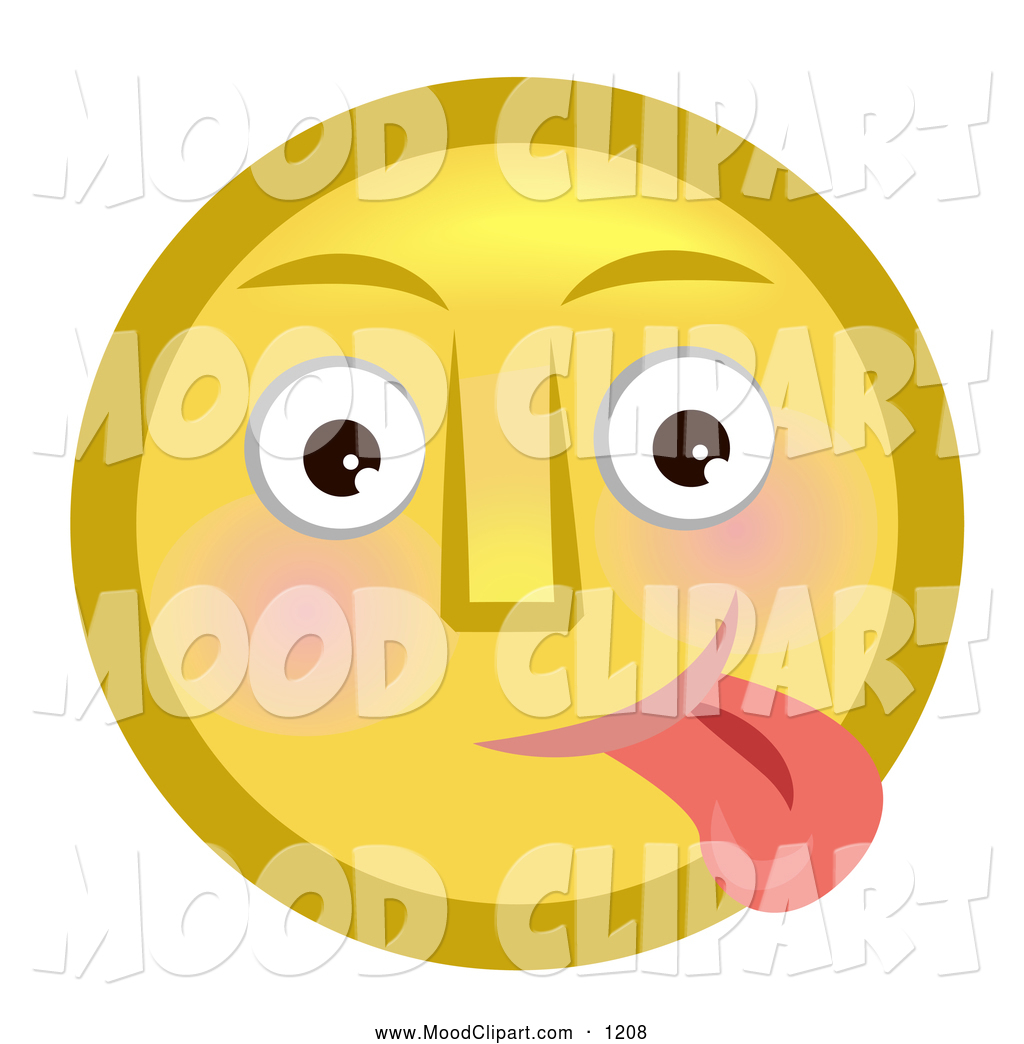 Larger Preview  Mood Clip Art Of A Goofy Yellow Smiley Face Teasing