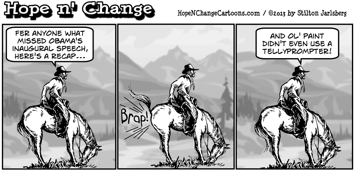 Obama Obama Jokes Inauguration Cowboy Horseshit Hope And Change