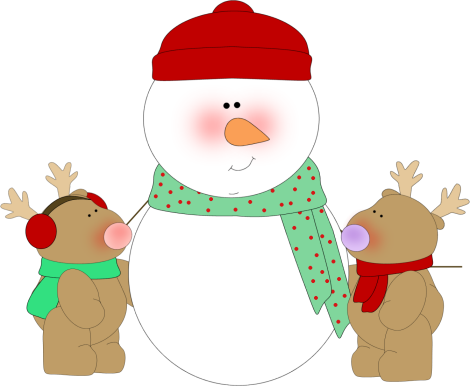 Snowman And Reindeer Clip Art   Snowman And Reindeer Image