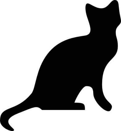 Vector   Animals   Animals Cat Black Silhouette Sleeping Cartoon