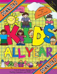 Art All Year Cute Calendars School Clip Art Kids All Year Months