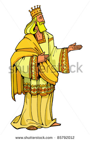 Bible Hero Wise King Solomon Of Israel Colored Childrens Illustration