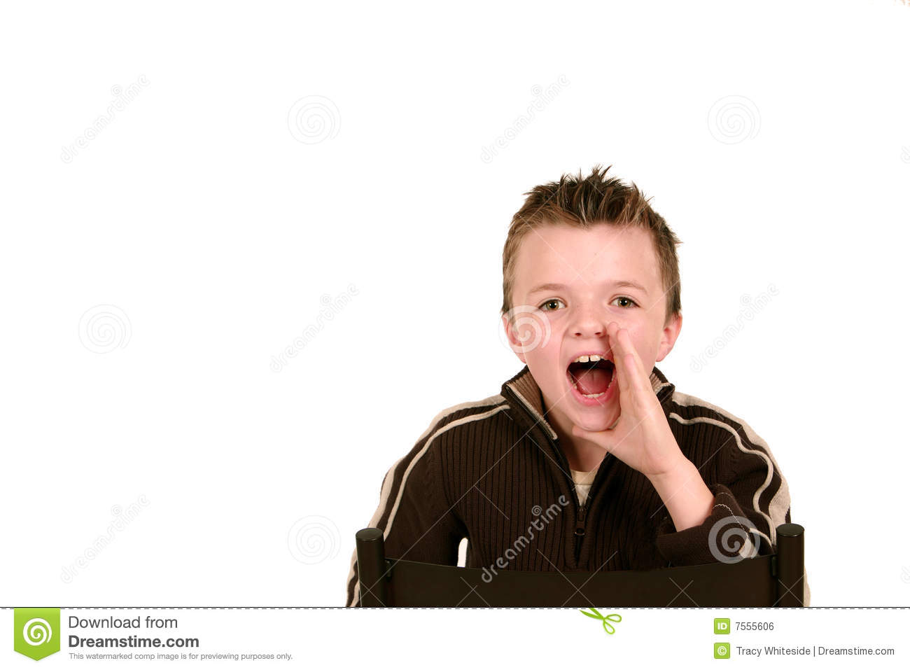 Boy Yelling Royalty Free Stock Image   Image  7555606