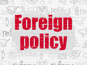 Concept Foreign Policy On Wall Background Political Concept Foreign