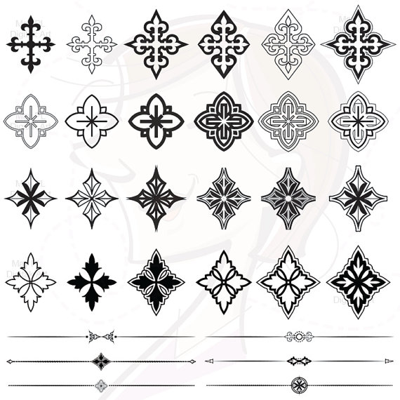 Easter Cliparts Decorative Crosses Png Graphics By Maypldigitalart