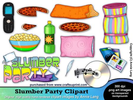 Kids Slumber Party Clipart Slumber Party Clipart By Annie