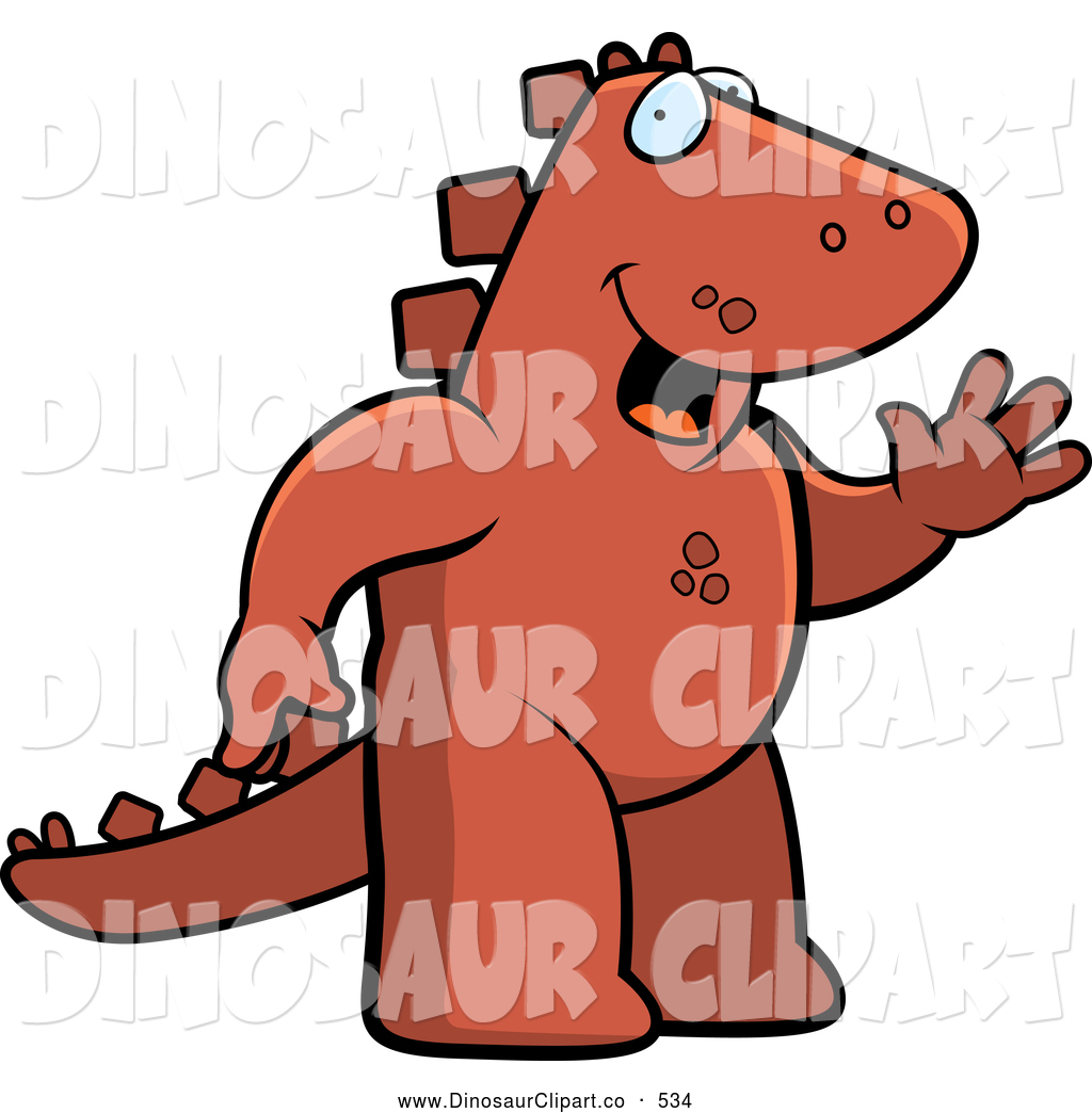 Larger Preview  Vector Clip Art Of A Happy And Friendly Dinosaur