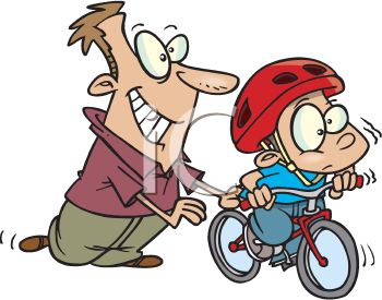 Learning To Ride A Bike Father S Day Clipart