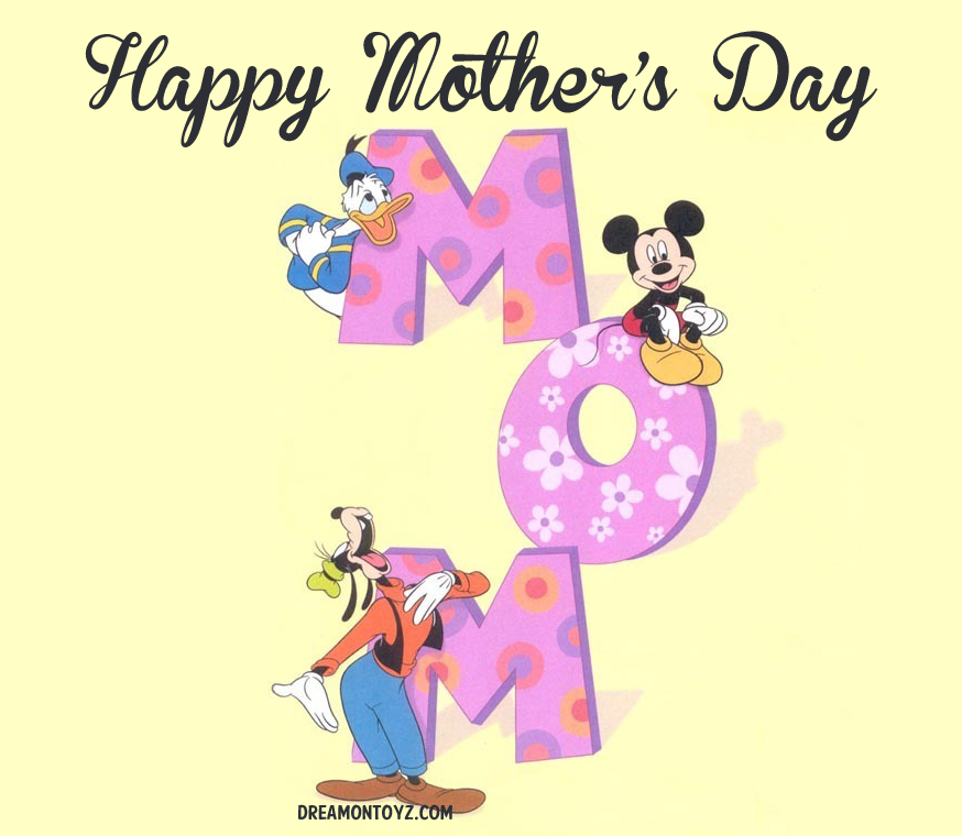Mom Happy Mother S Day With Donald Duck Mickey Mouse And Goofy