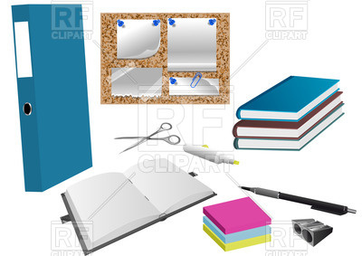Office Supplies  Stickers Folder Scissors Pen Notebooks And