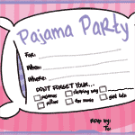 Pajama Party Invitations   Sleepover Invitation Ideas For Birthday