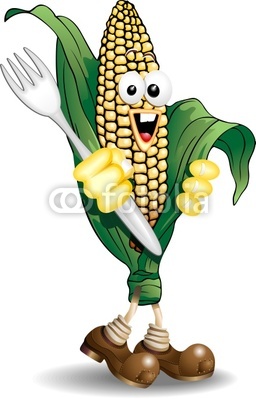 Pictures Cartoon Of A Corn Ear On A Plant Royalty Free Vector Clipart