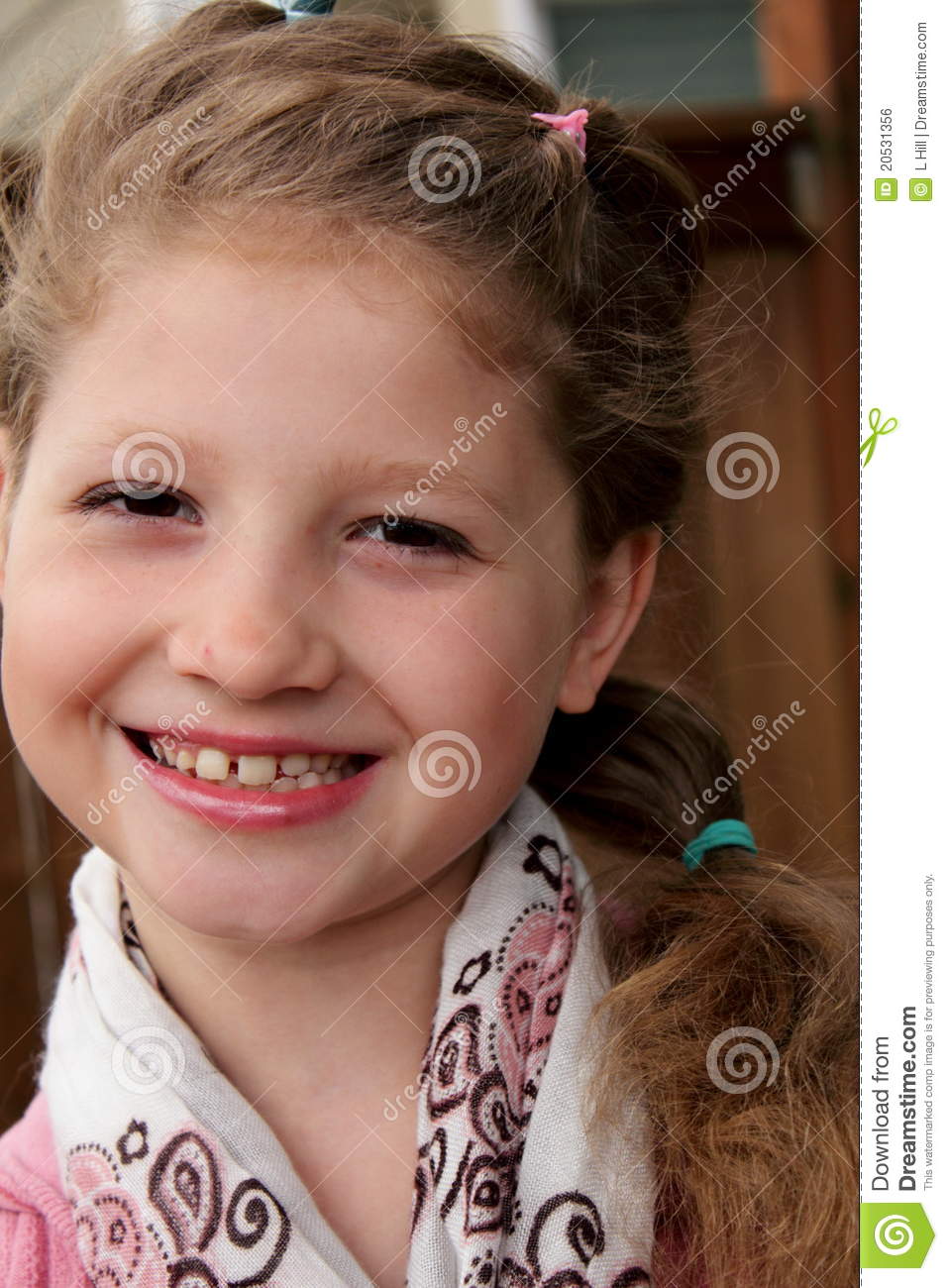 Pretty Little Girl With Big Grin Royalty Free Stock Image   Image
