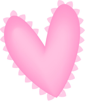 Pretty Pink Heart Clip Art   Pink Heart With Romantic Soft Pink