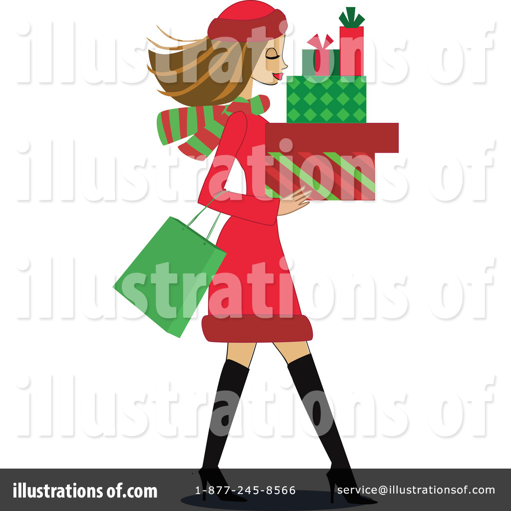 Royalty Free  Rf  Christmas Shopping Clipart Illustration  1144119 By