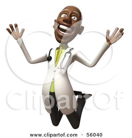 Royalty Free  Rf  Clipart Illustration Of A 3d Happy Black Male Doctor
