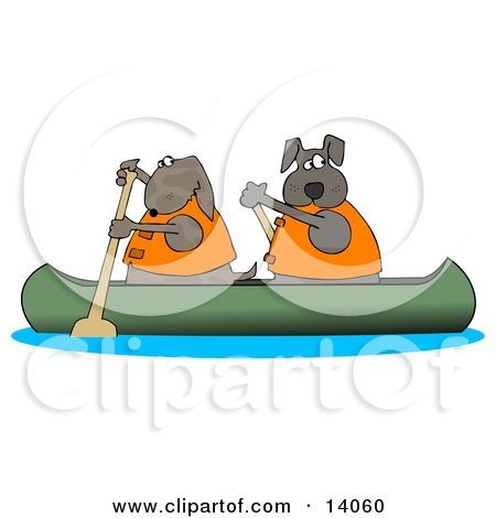 Royalty Free  Rf  Clipart Illustration Of A Happy Couple Canoeing By
