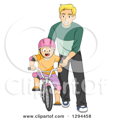Royalty Free  Rf  Learning To Ride A Bike Clipart Illustrations
