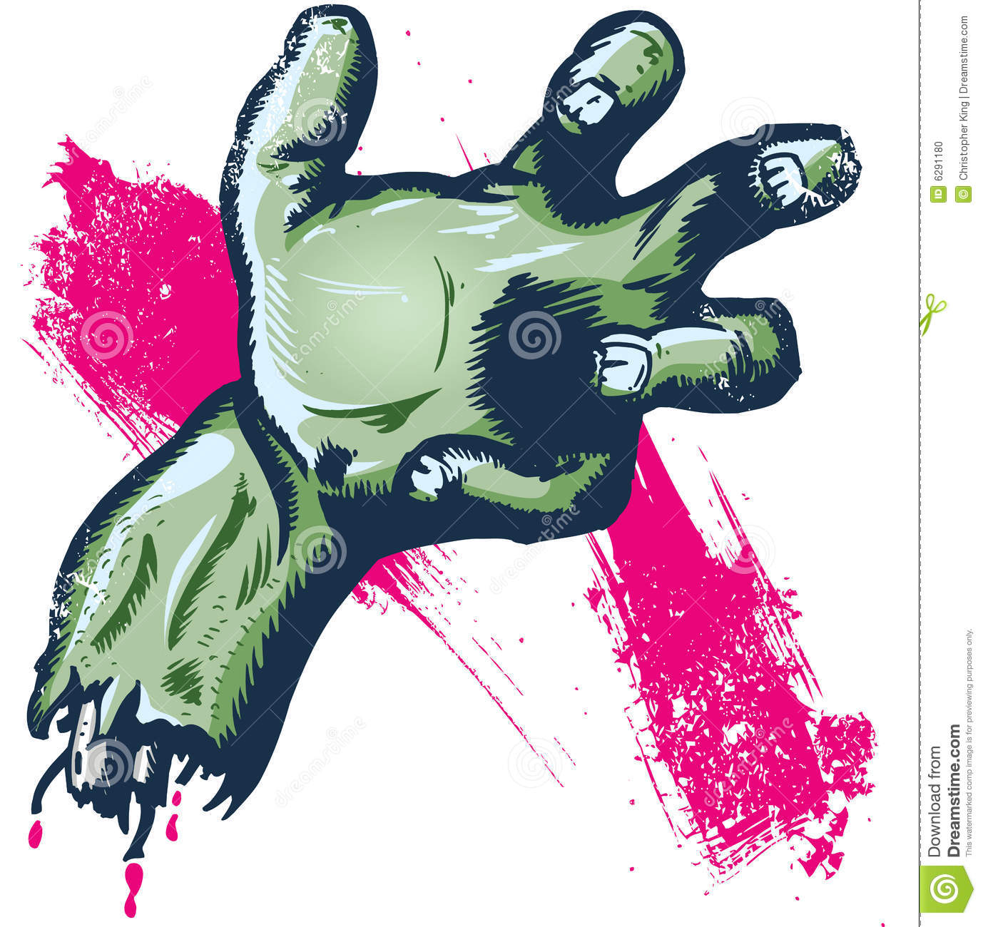 Severed Hand Halloween Illustration Hand Drawn And Converted To Vector
