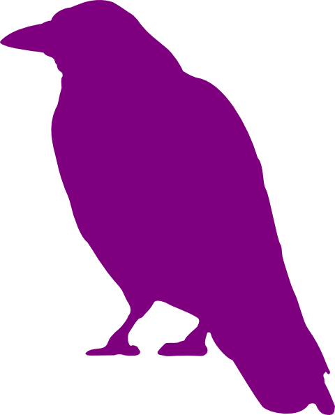 Violet Crow Silhouette Clip Art   Animal   Download Vector Clip Art