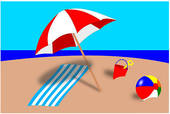 Beach Scene Stock Illustrations   Gograph
