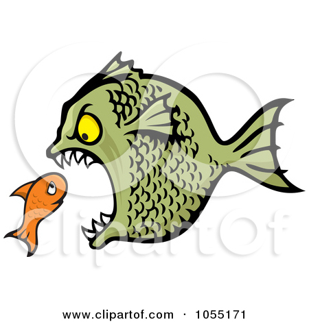 Bully Fish Eating A Small Fish