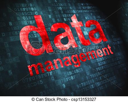 Clip Art Of Data Concept  Data Management On Digital Background   Data    