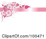 Clipart Illustration Of A White Background With Bubbles A Pink Ribbon