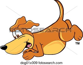 Dog Diving View Large Clip Art Graphic