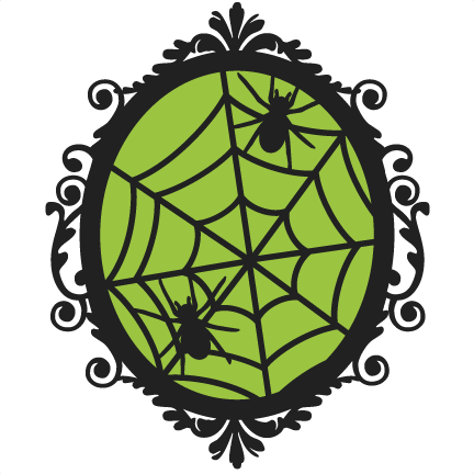 Halloween Spiderweb Frame Svg Scrapbook Cut File Cute Clipart Files