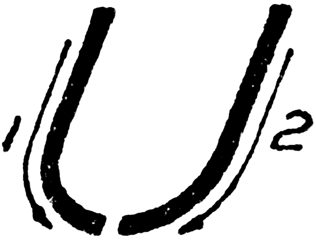 Inclined Capital Letter U   Clipart Etc