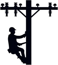 Lineman Silhouette Power Lineman Electric Lines By Dave7867  3 99