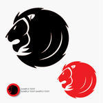 Lion Head Symbol Vector Illustration Lion Roaring Symbol Background