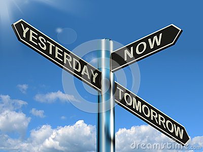 More Similar Stock Images Of   Yesterday Now Tomorrow Signpost  