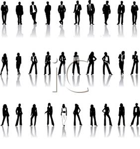 Of A Varied Group Of Business People   Royalty Free Clipart Picture